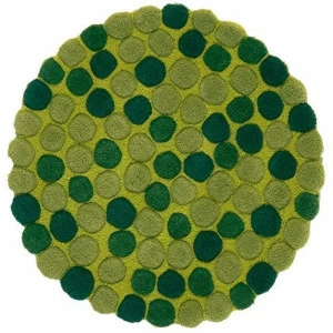 NOW Carpets Круглый шерстяной коврик с геометрическими мотивами  D-01