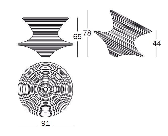 Magis Spun SD660 Стул вращающийся из полиэтилена. Цвет: Серый антрацит 1428 C SD660.1428C - Вид №6