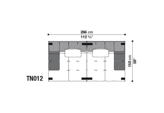 Секционный диван из ткани B&B Italia Tufty-Too ARCH-00095690 - Вид №26