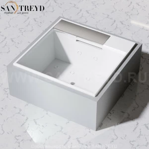 Effegibi WATERSUITE Ванна с функцией SOURCE + AIR MILK: 4  форсунки с многоступенчатым насосом. Размер: длина 160, высота 63,5, ширина 190. Нагрузка на пол: 295 кг/кв. м. Объем воды: 500 л. WS10000003