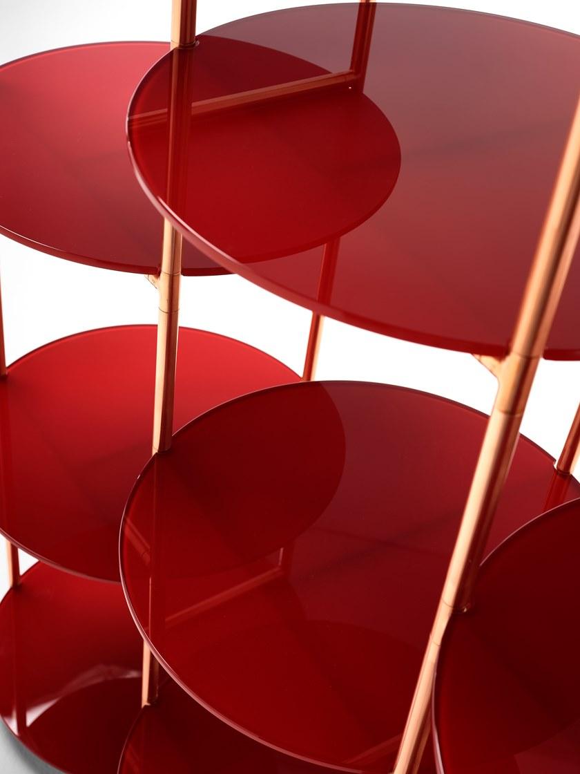 EPÒNIMO Открытый медный книжный шкаф со стеклянными полками Long playing Lp002  - Вид №4