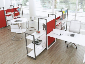 Стальные модульные полки и книжные шкафы