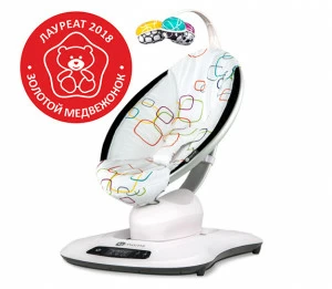 Кресло-качалка детское МамаРу 4.0 мультиплюш 4MOMS  322508 Белый