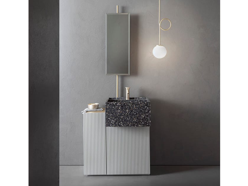 Состав ванной комнаты с раковиной, лампой и колонной Pirovano Пилар ARCH-00124696