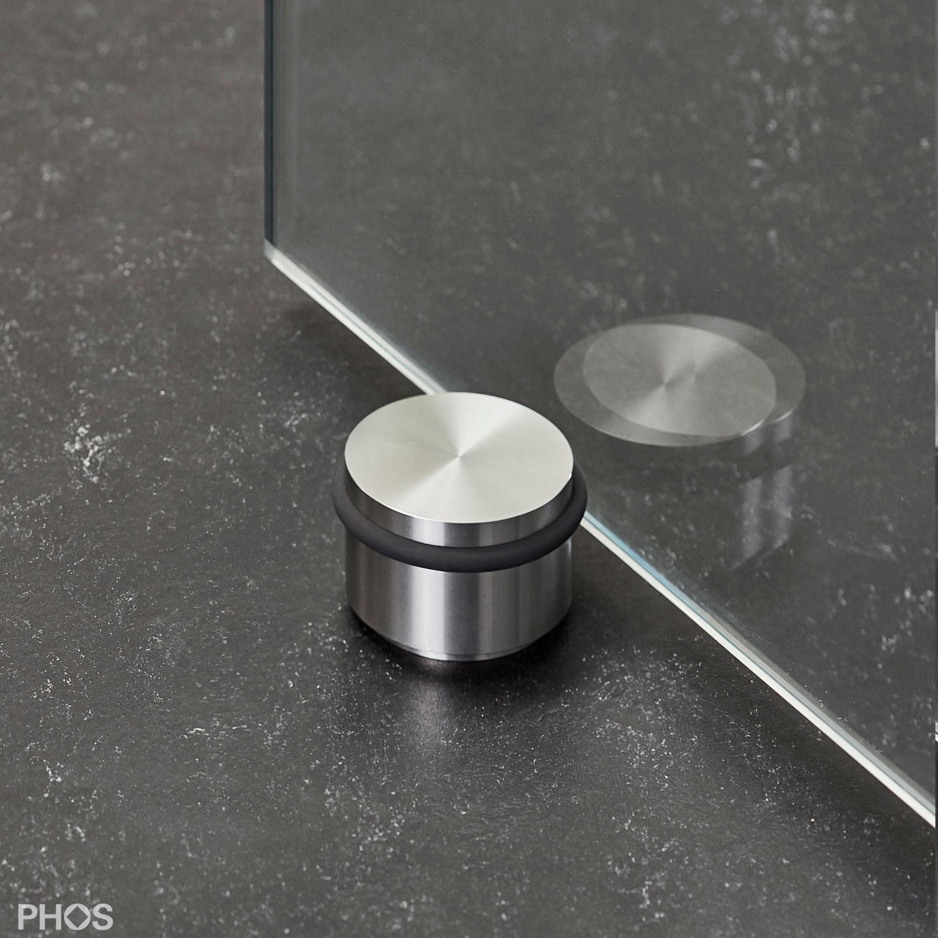 TSB50-34 Дверной стопор нижний, привинченный, ø54 мм, высота 3,4 см. PHOS  - Вид №4