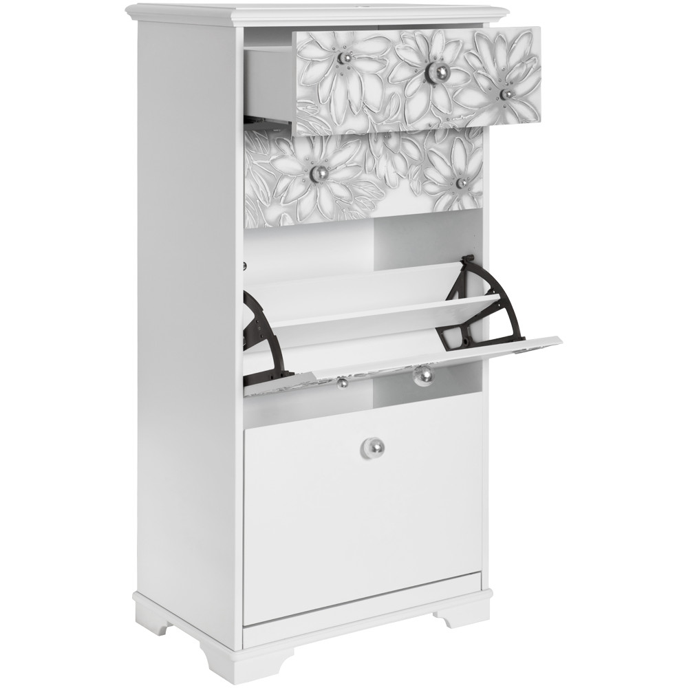 11618 Тумба для обуви Терра-4 (с 4-мя ящиками) Айс Античное серебро BOGACHO 4627196590458 - Вид №4