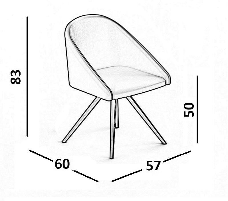 Luxy Стул на козелке из ткани с подлокотниками Bloom 4blfl22 - Вид №9