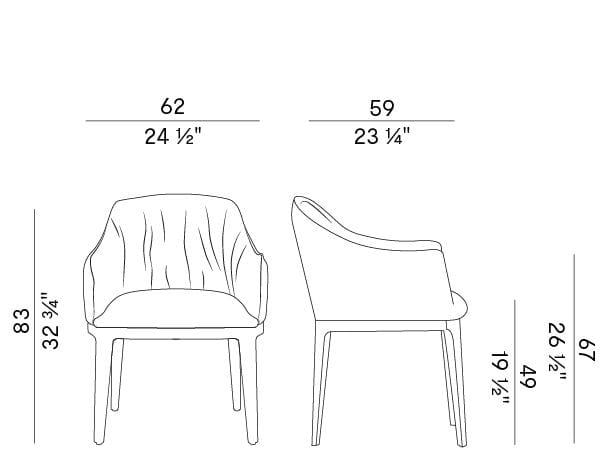 Мягкое кожаное кресло с подлокотниками Potocco ARCH-00127811 - Вид №3