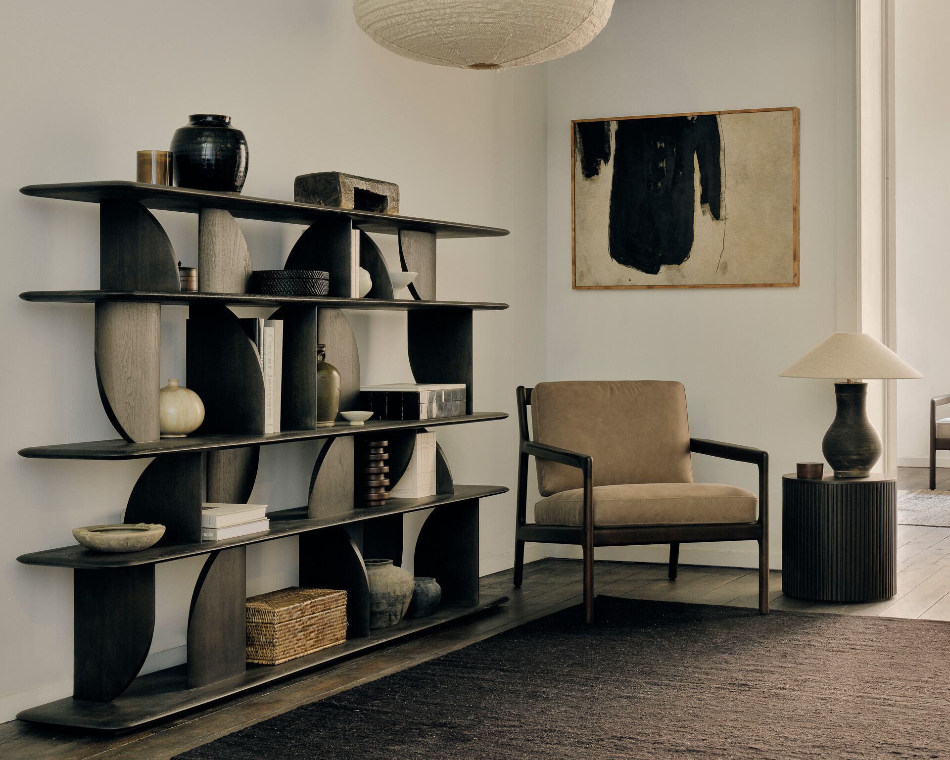 Книжный шкаф из тикового дерева Ethnicraft Geometric ARCH-00122784 - Вид №7