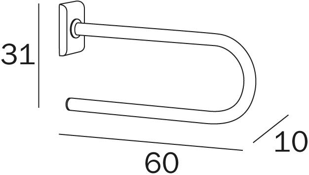 INDA® Поручень U-образный фиксированный для унитаза Confort Ah997a - Вид №1