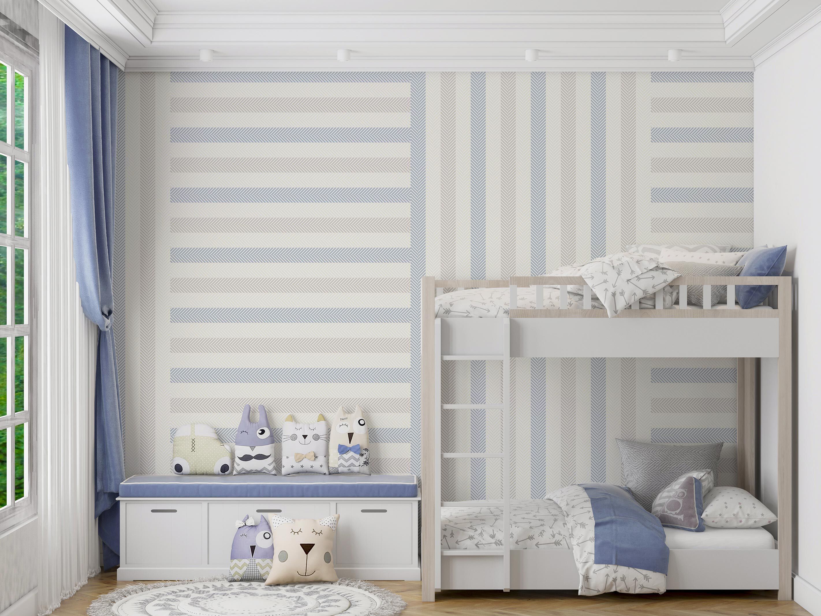 Полосатые обои для детей Rimura 2025 ARCH-00107654