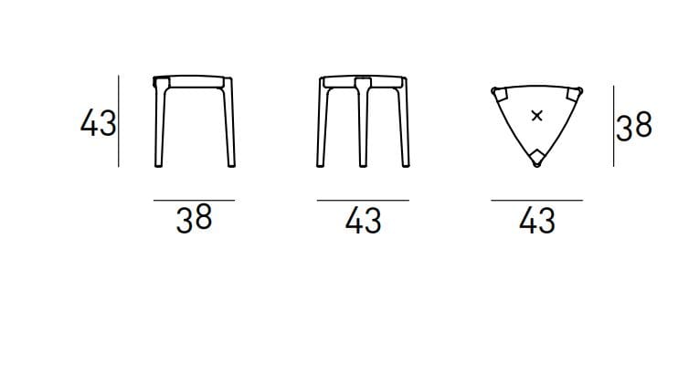 Штабелируемый табурет из ясеня Living Divani Тичино ARCH-00109514 - Вид №5