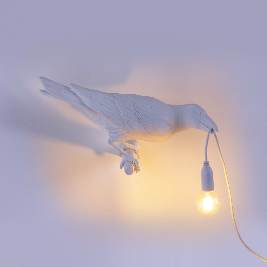 Светильник настенный Bird Lamp Looking Right, белый Seletti 14731 - Вид №2