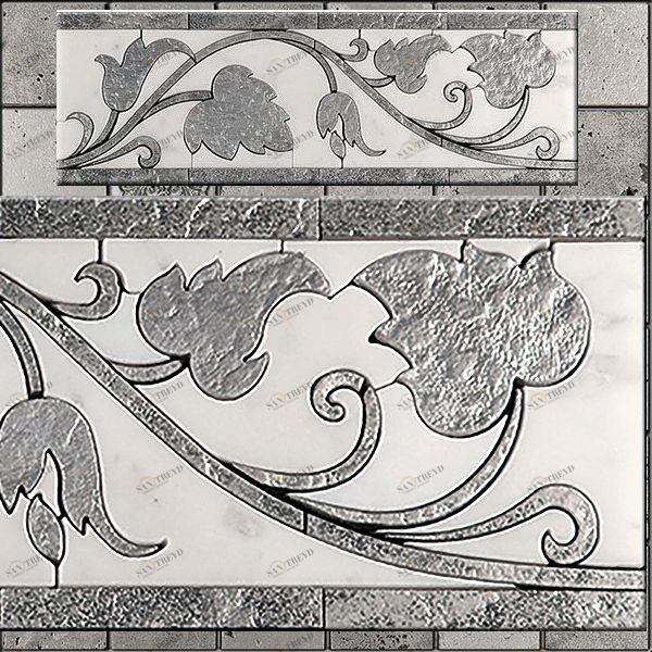 БОРДЮР ИЗ МРАМОРА GR-2 SKALINI FLORAL GR2