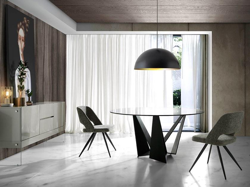 Angel Cerdá Круглый стол для гостиной из нержавеющей стали и стекла Loft tendencia 1045 Angel Cerda - Вид №1