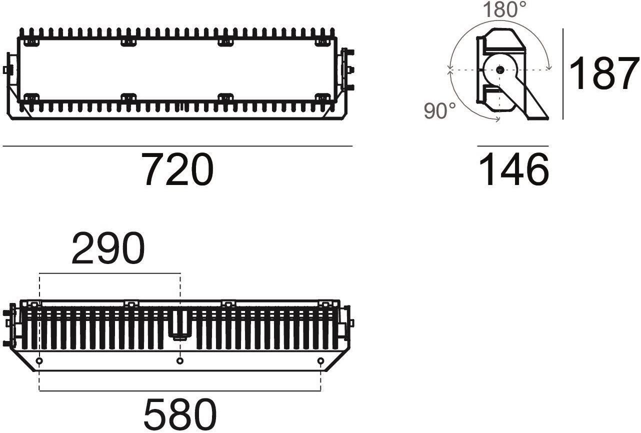 Linea Light Group Светодиодный проектор для улицы из алюминия и стекла Biglamp sun-id-1493128 - Вид №5