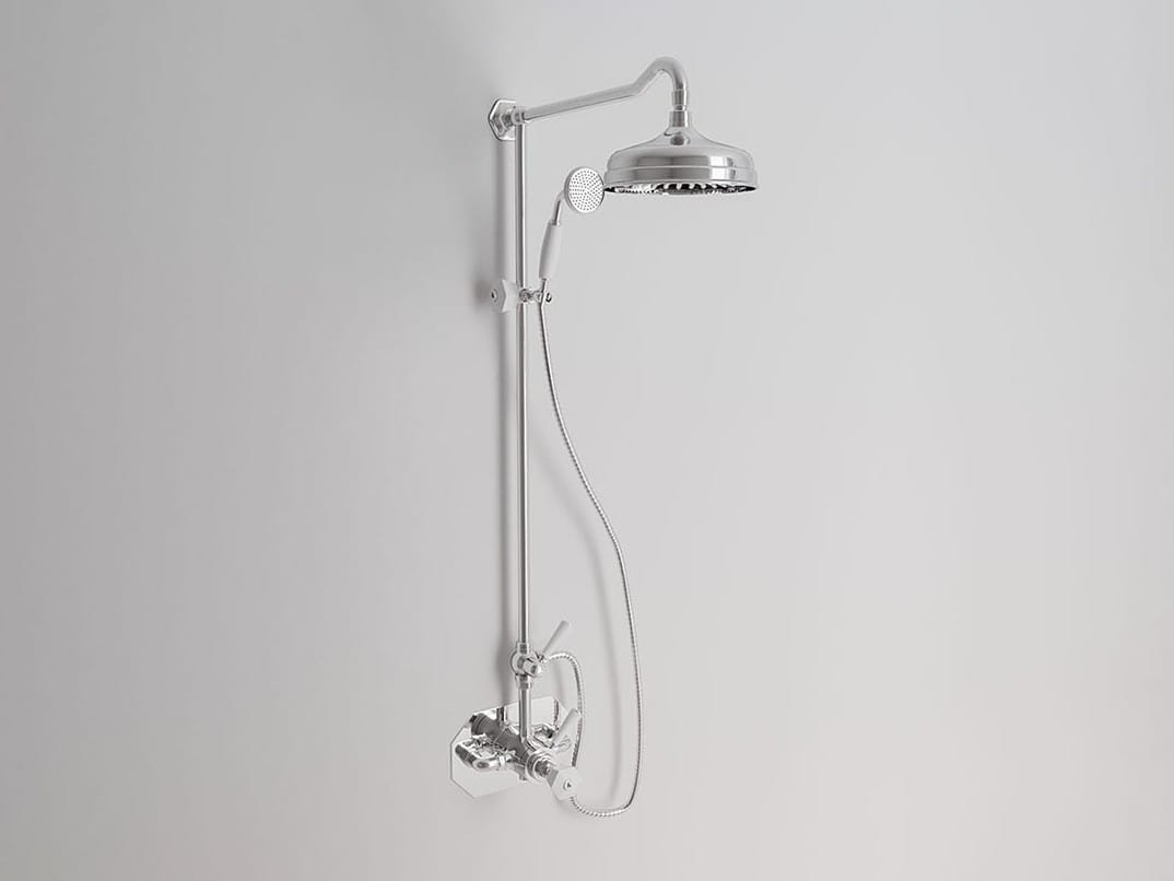 Термостатическая настенная душевая колонна с ручным душем Park Avenue Белый ARCH-00085533