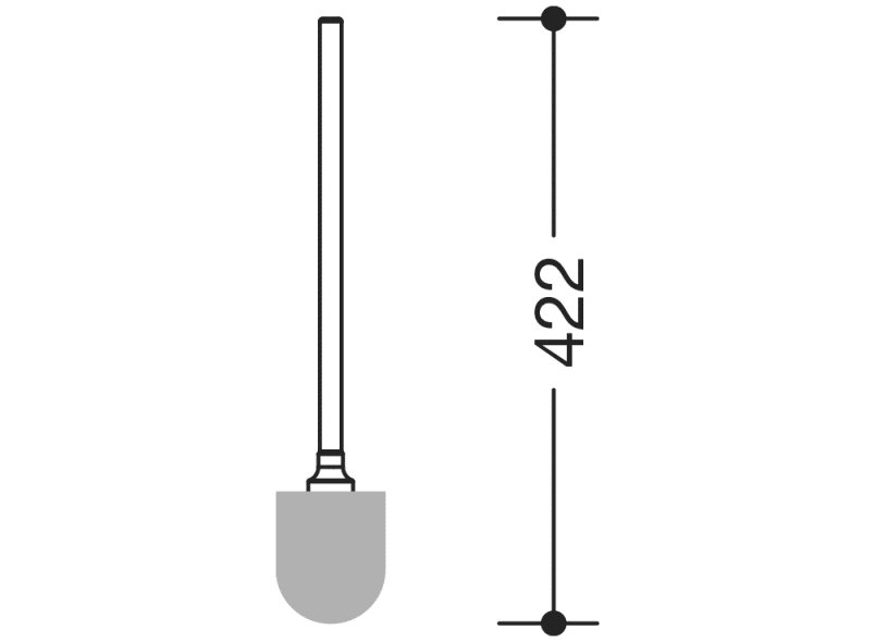 100.20.01040 Щетка для унитаза HEWI System 162 | Edelstahl  - Вид №10
