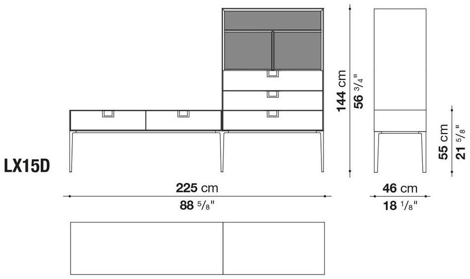 Maxalto Буфет из лакированной древесины с распашными дверцами Alcor sun-id-1351452 - Вид №8