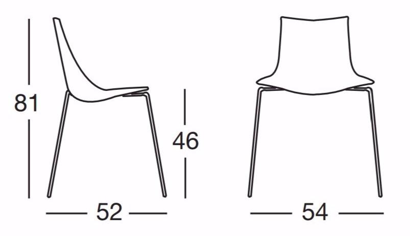 SCAB DESIGN Штабелируемый стул из поликарбоната Zebra sun-id-1463203 - Вид №4