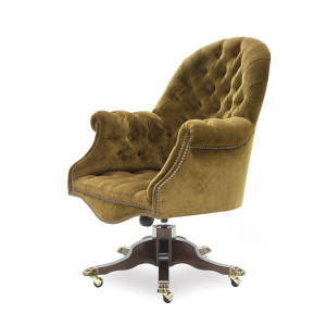 Регулируемое по высоте офисное кресло с бархатным подлокотником с 5 спицами