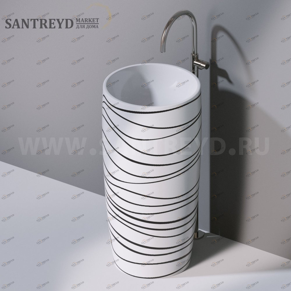 L103T0R0VT.410 Напольная раковина стоящая круглая A. e T. Italia PILLAR AeT ITALIA