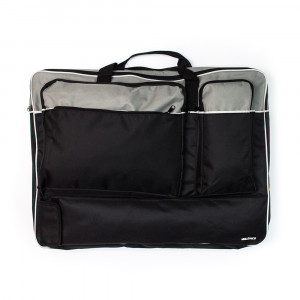 195086 Сумка для художника с карманами 63х47 см серая Малевичъ