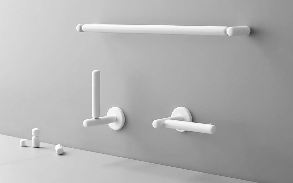 128010R9001 Полотенцесушитель из гальки - белыйd line Bjarke Ingels Group  - Вид №1