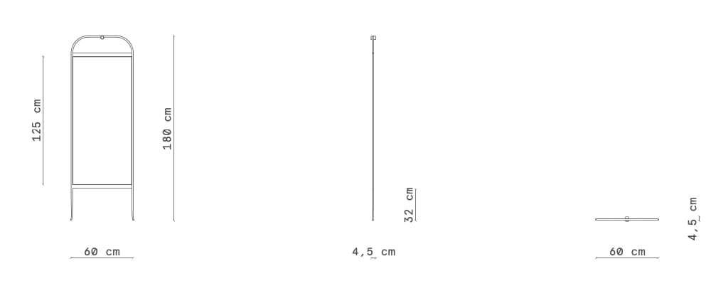 Напольное зеркало из кованого железа Lispi Himalia ARCH-00123726 - Вид №7
