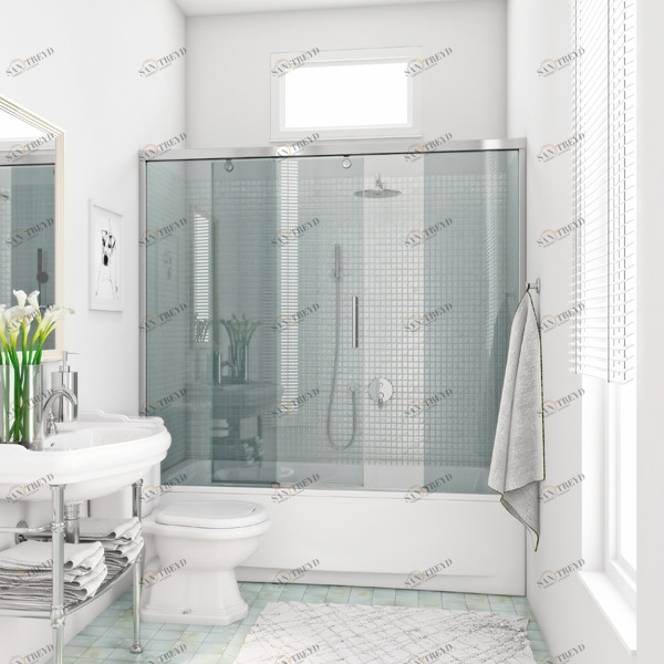 210X160GV863 Душевое ограждения на борт вынны GUTEWETTER Германия Slide