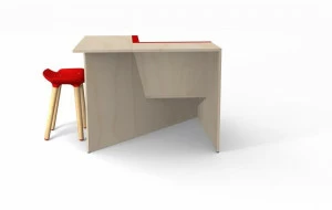 Quinze & Milan Стол для переговоров из дерева с системой управления кабелями Dok in