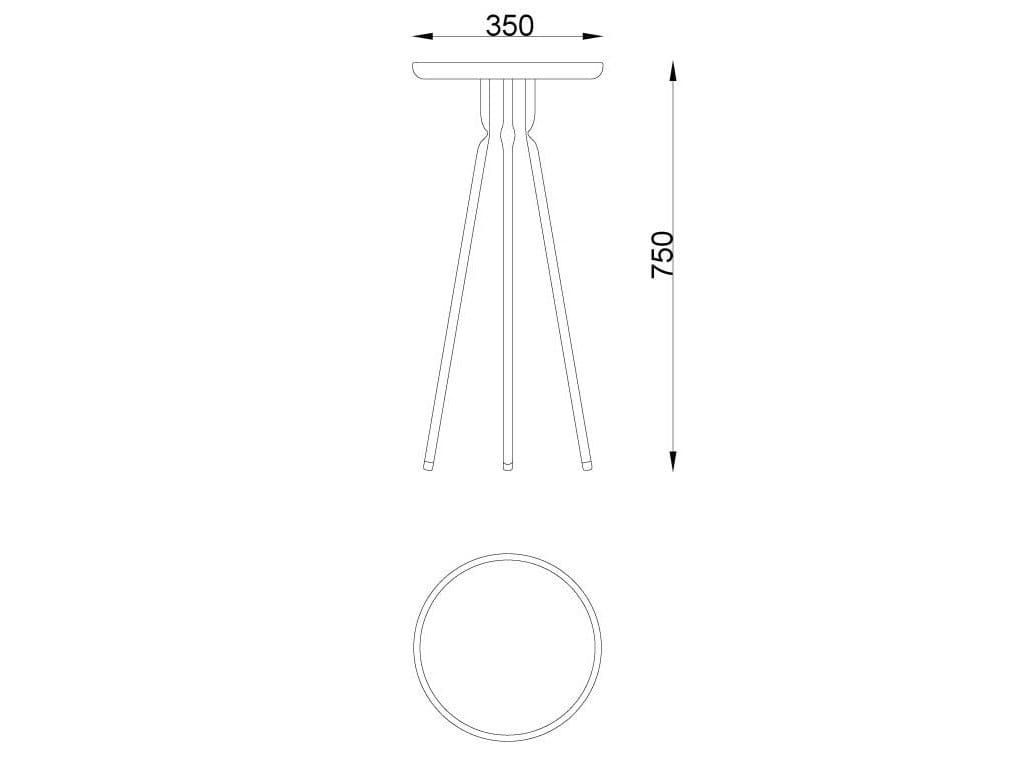 Высокий круглый журнальный столик из ясеня Askia ARCH-00054991 - Вид №5