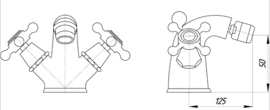 Смеситель MIGLIORE Beatrice ML.BTC-144.BR для биде - бронза  - Вид №1