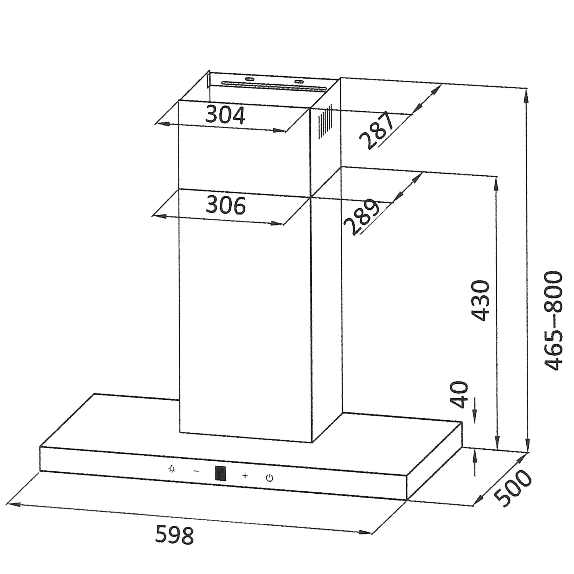 5098437 Вытяжка каминная DEXP CTH60B серебристый/черный STDN-0072512 - Вид №9