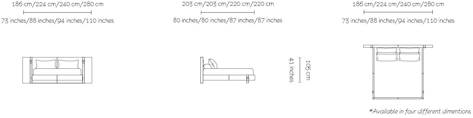 MORADA Двуспальная кровать в коже Bond Bond bed - Вид №2