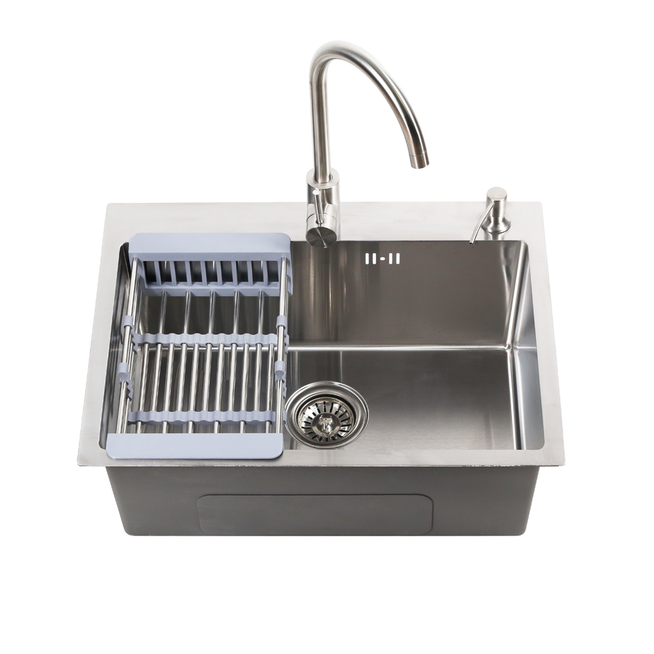 Мойка D6045H+4 сатин MELANA ProfLine 3,0/220 комплект мойки из нержавеющей стали 5 в 1 