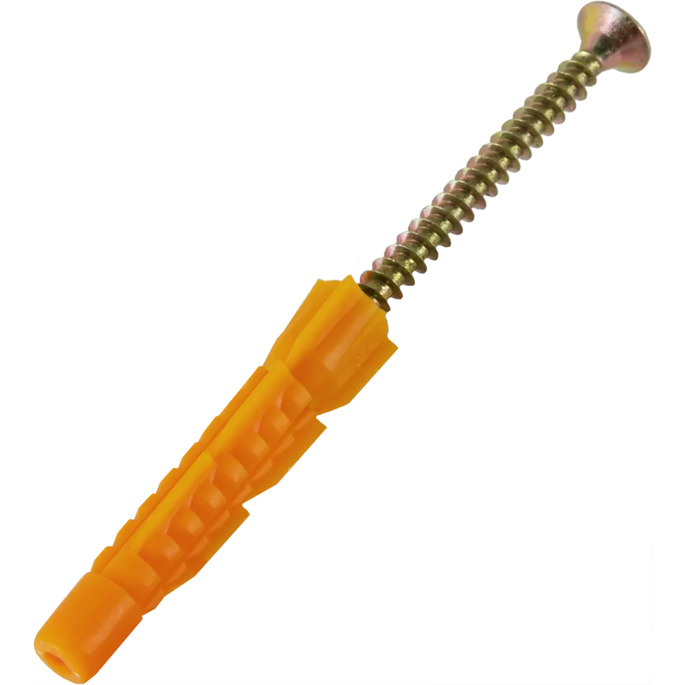 Дюбель-саморез универсальный для полнотелых материалов 10x61 мм полипропилен цвет оранжевый 6 шт. 82563368 STLM-2141719 Santreyd  - Вид №1