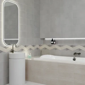 Настенная плитка KREAFORTA Mersey Concrete 20x40 см 1.62 м² матовая цвет серый