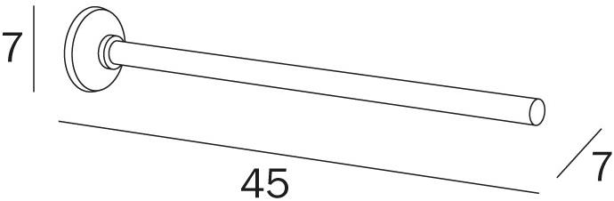 INDA® Полотенцедержатель металлический для гостиниц Hotellerie A04150 - Вид №1