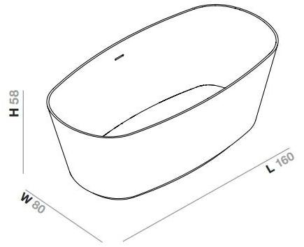 INBANI Отдельностоящая ванна с твердой поверхностью sun-id-1374286 - Вид №6