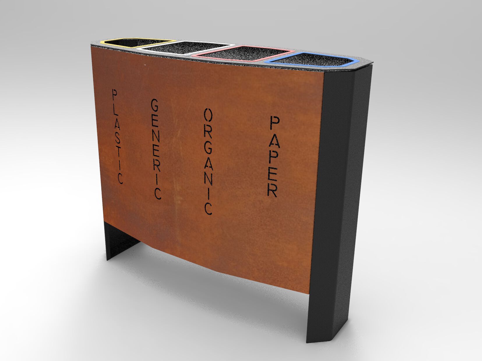 Стальные стойки для мусора на открытом воздухе CITYSì PLANE ARCH-00115970 - Вид №2