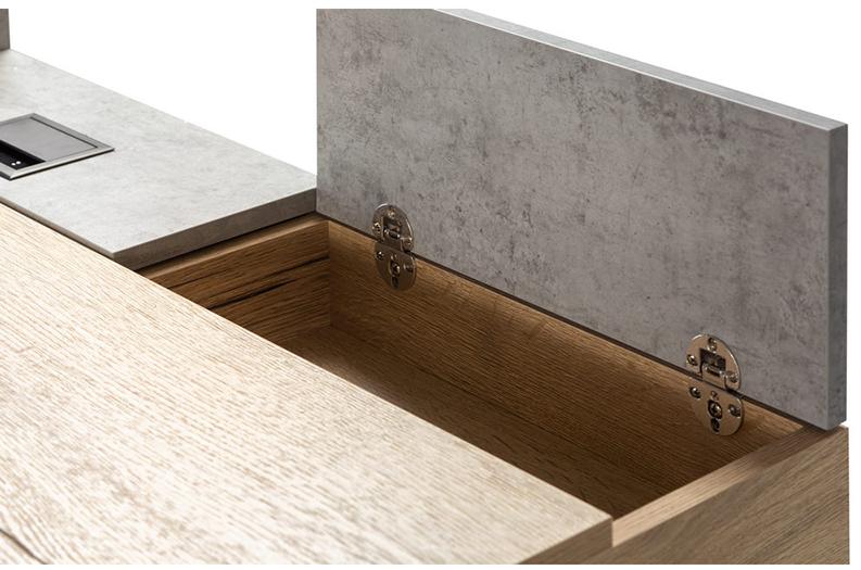 1750 Стол рабочий Loft Дуб натур/Бетон R-HOME 4003605h_Натур - Вид №5