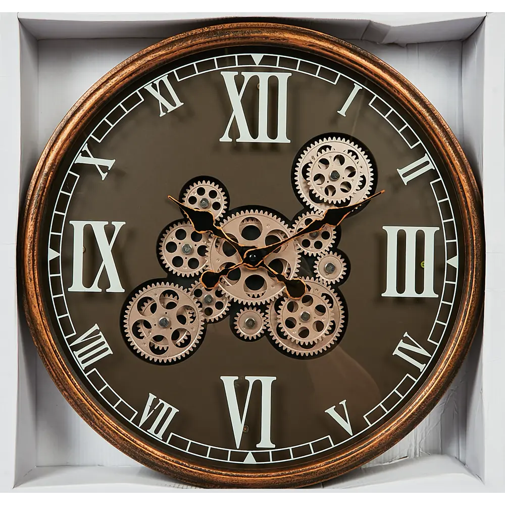 Часы настенные Dream River Шестеренки GH61293 круглые МДФ цвет коричневый бесшумные ø44 Осень STLM-2164932 - Вид №3