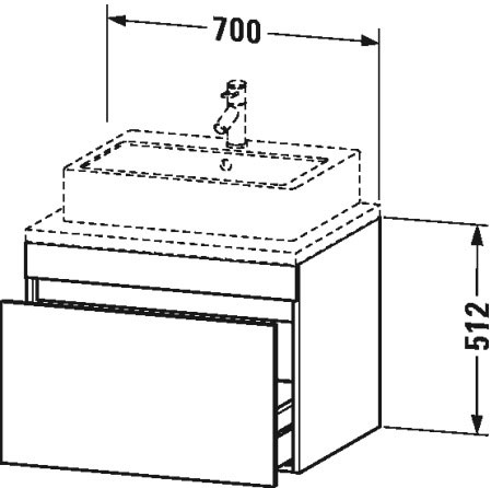 DS531103131 DuraStyle Тумбочка для консоли Сосна серебристая, декор Duravit - Вид №1