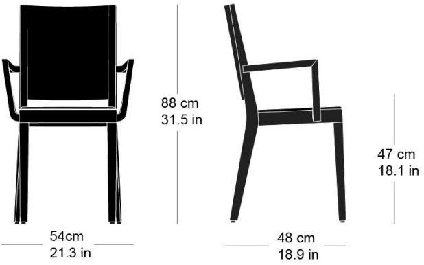 horgenglarus Штабелируемый стул из массива дерева с подлокотниками Miro 6-406a - Вид №5