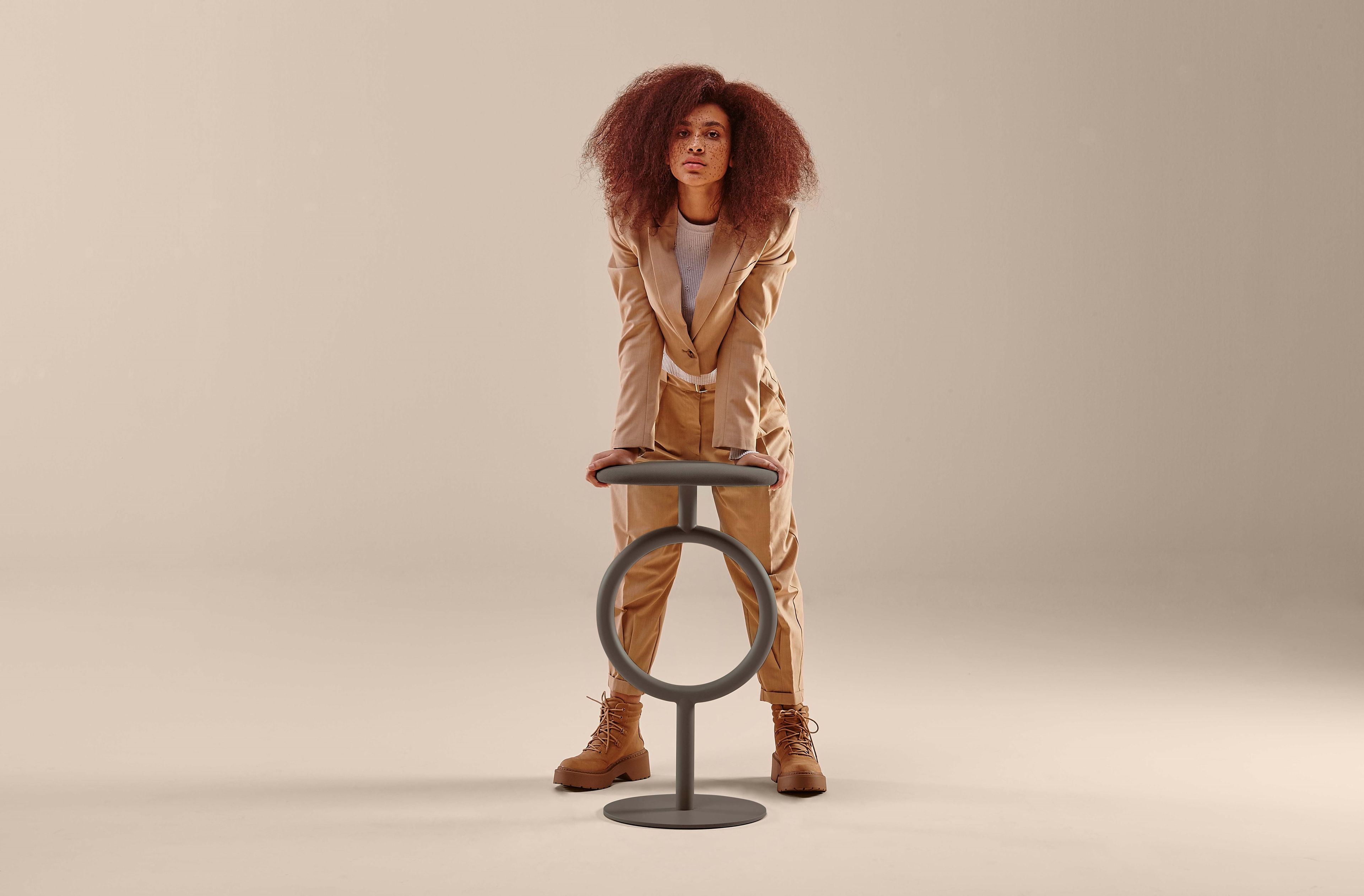 Стул из стали и ткани с подставкой для ног SANCAL ARCH-00147138 - Вид №10