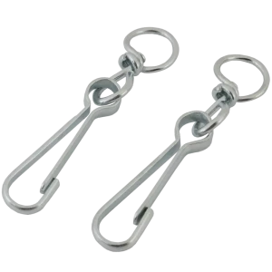 Карабин с вертлюгом тип А, оцинкованный, 50 мм, 2 шт.