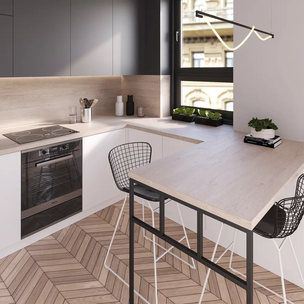 Столешница KONSENSA Дуб Мадуро 60x240x3.8 см ДСП цвет коричневый 89452061 STLM-2194891 ДСП Прямой угол - Вид №5