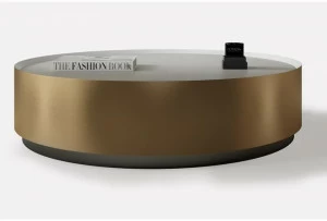 MORADA Низкий круглый металлический журнальный столик Cofre