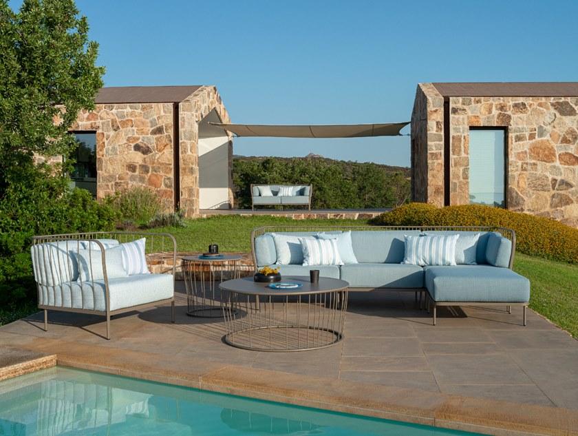 emu 5-местный модульный садовый диван из ткани Cannolè 1081+1082+1083+1084 - Вид №1